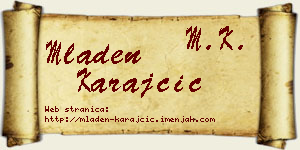 Mladen Karajčić vizit kartica